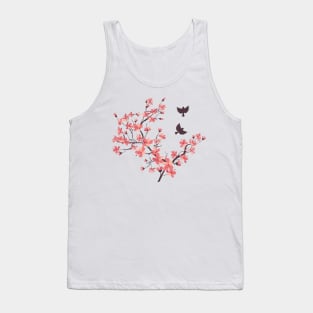 Cherry Blossom Bird Blast! Tank Top